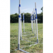 Slalom d’agility pliable 2 en 1 pour chien - entraînement & compétition