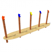 Slalom pour parcours agility sur base