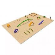 Parcours d'agility avec 12 éléments