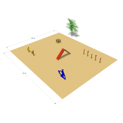 Parcours pour chiens avec 5 obstacles