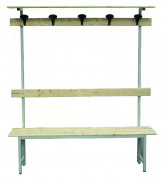 Banc avec porte manteau