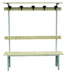 Banc avec porte manteau 