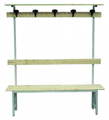 Banc avec porte manteau 