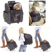 Sac de transport Trolley Luxe pour chien et chat – 3 en 1, ventilé et confortable