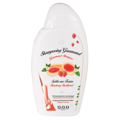 Shampoing gourmand sablé aux fraises pour chiens
