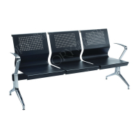 Banquette en métal de 2 à 4 places avec ou sans accoudoir Banquette en métal de 2 à 4 places avec ou sans accoudoir