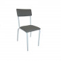 Chaise à assise rembourrée superposable
