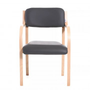 Chaise de Réception Médicale – Confort Durable – Accoudoirs Courbés – Cuir PU – 2 couleurs 