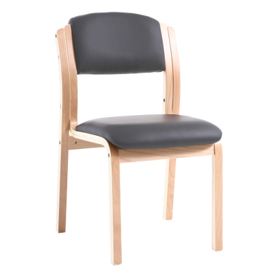 Chaise de Salle d’Attente Sans Accoudoirs – Confort Durable – Design Moderne en Bois et Cuir synthét