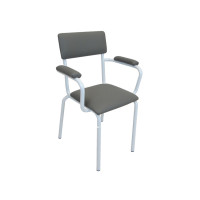 Chaise rembourrée superposable avec structure en acier blanc Chaise rembourrée superposable avec structure en acier blanc