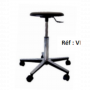 Tabouret à vérin assise noire à 5 branches