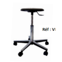 Tabouret à vérin assise noire à 5 branches Tabouret à vérin assise noire à 5 branches