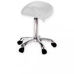 Tabouret en forme de selle à roulettes