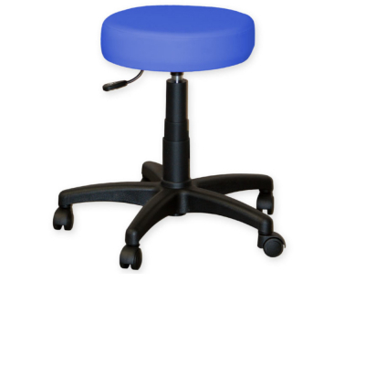 Tabouret vétérinaire en similicuir rembourré sur roulettes
