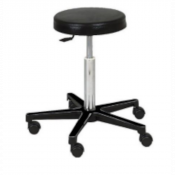 Tabourets à vérin assise noire avec 5 branches en nylon