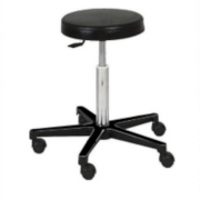 Tabourets à vérin assise noire avec 5 branches en nylon
