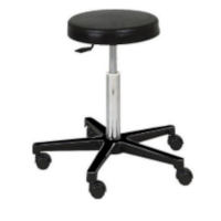 Tabourets à vérin assise noire avec 5 branches en nylon Tabourets à vérin assise noire avec 5 branches en nylon