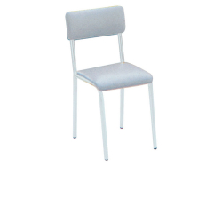 Chaise avec assise matelassé grise