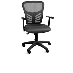 Fauteuil de direction noir avec dossier inclinable