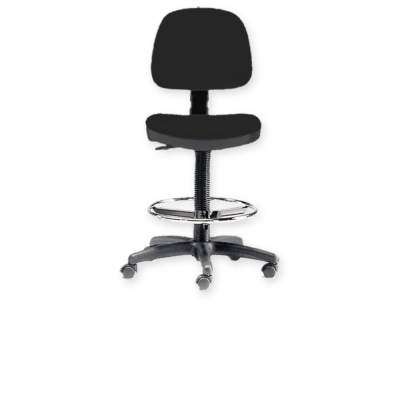 Tabouret avec dossier et anneau - 2 couleurs