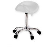 Tabouret en forme de selle à roulettes