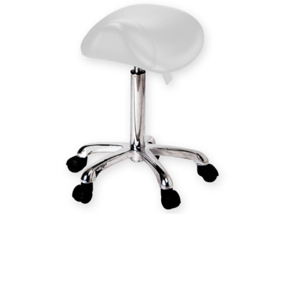 Tabouret en forme de selle à roulettes