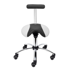 Tabouret selle avec dossier amovible - 3 couleurs