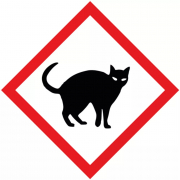 Pictogramme "Attention aux chats" autocollant