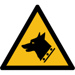 Pictogramme "Danger chien de garde" en PVC rigide