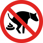 Pictogramme "Panneau déjection canine interdite" en aluminium dibond