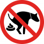 Pictogramme "Panneau déjection canine interdite" en aluminium dibond