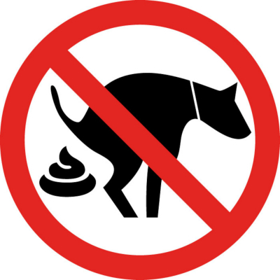Pictogramme "Panneau déjection canine interdite" en PVC rigide