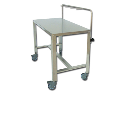 Table à instruments en acier inox AISI 304 pour bloc opératoire vétérinaire