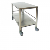 Table à instruments pour bloc opératoire en acier inox AISI 304 avec parois de protection