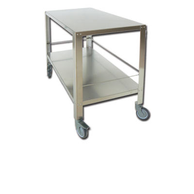 Table à instruments pour bloc opératoire en acier inox AISI 304 avec parois de protection