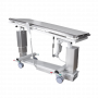 Table de chirurgie avec plateau coulissant et plaque translucide aux rayons X
