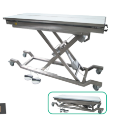 Table de chirurgie électrique avec bac d'évacuation