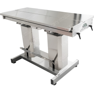 Table de chirurgie hydraulique à double colonne avec plateau rabattable