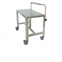 Table à instruments en acier inox AISI 304 pour bloc opératoire vétérinaire