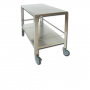 Table à instruments pour bloc opératoire en acier inox AISI 304 avec parois de protection