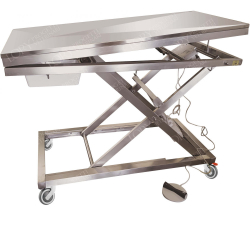 Table d'examen électrique inox sur roues