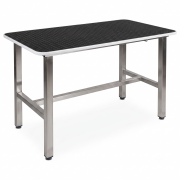 Table d'examen avec dessus en caoutchouc noir