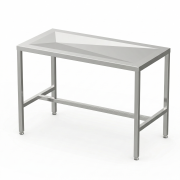 Table de consultation avec système d'écoulement