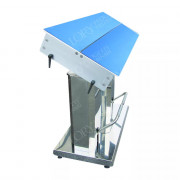 Table hydraulique pour orthopédie avec plateau radio-transparent