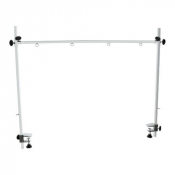 Potence double réglable en inox pour table de toilettage 120 cm – Sécurité et maintien professionnel