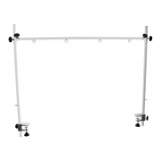 Potence double réglable en inox pour table de toilettage 120 cm – Sécurité et maintien professionnel