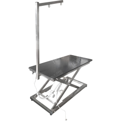 Table de toilettage en inox modèle Giove avec base