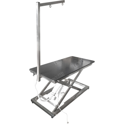 Table de toilettage en inox modèle Giove avec base