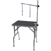 Table de toilettage pliante portable à potence réglable