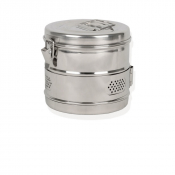 Tambour pour stérilisation en autoclave en inox AISI 304 – Ø 15 cm